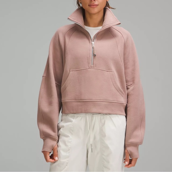 ❌SOLD❌ LULULEMON Scuba Oversized Funnel Neck Half Zip (Twilight Rose) Size M-L - Picture 1 of 3